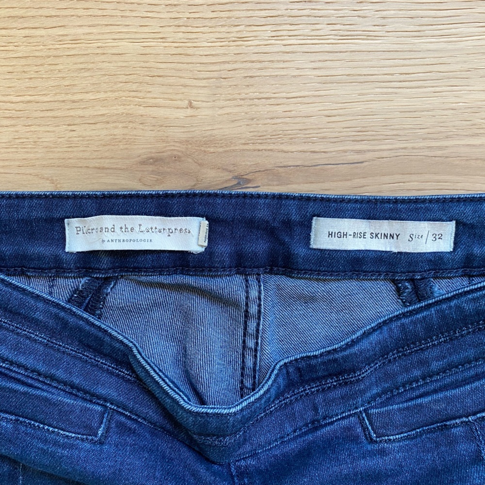 Anthropologie Pilcro & the Letterpress high rise skinny jeans with slits - Picture 3 of 10